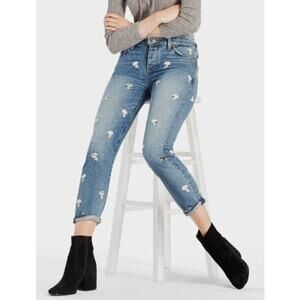 Lucky Brand x Lot Stock And Barrel Sienna Slim Boyfriend Jeans Skulls 8 29